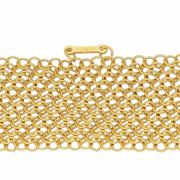 Tiffany Mesh Scarf Necklace Yellow Gold